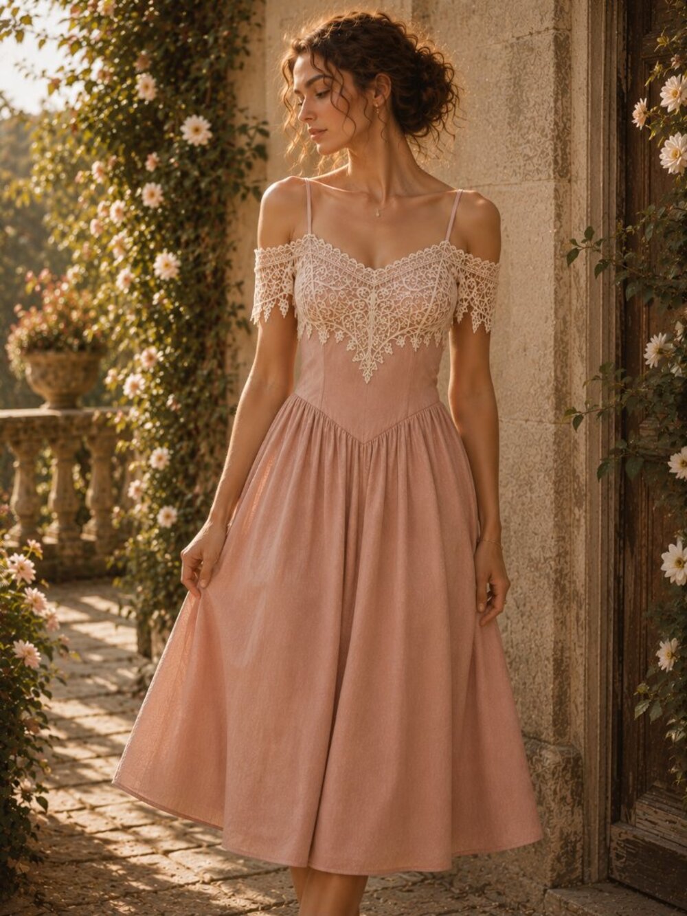 Jessica McClintock Bridal Vintage Bridesmaid Romantic English garde Cottagecore